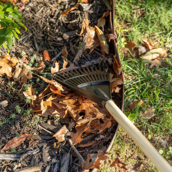 69ecdd9540d90a7bea33a5fbd225c0d6d3218714f1e35a6c9c4d7.jpg 8-inch Wooden-Handled Polyester Shrub and Leaf rake