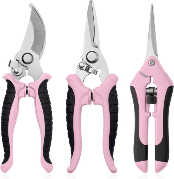Garden Pruning Shears 3 Pack Gardening Shears Garden Scissors Stainless Steel Plant Flower Scissors Clippers Pruning Shears tijeras de jardinería